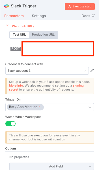 Webhook URLs