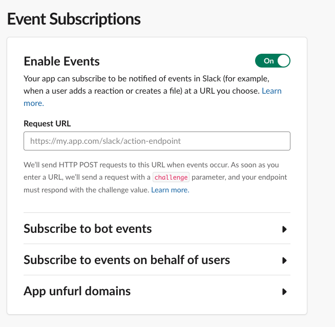 Event Subscriptions