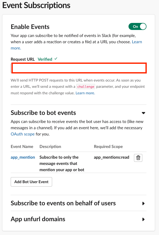 Subscribe to bot events
